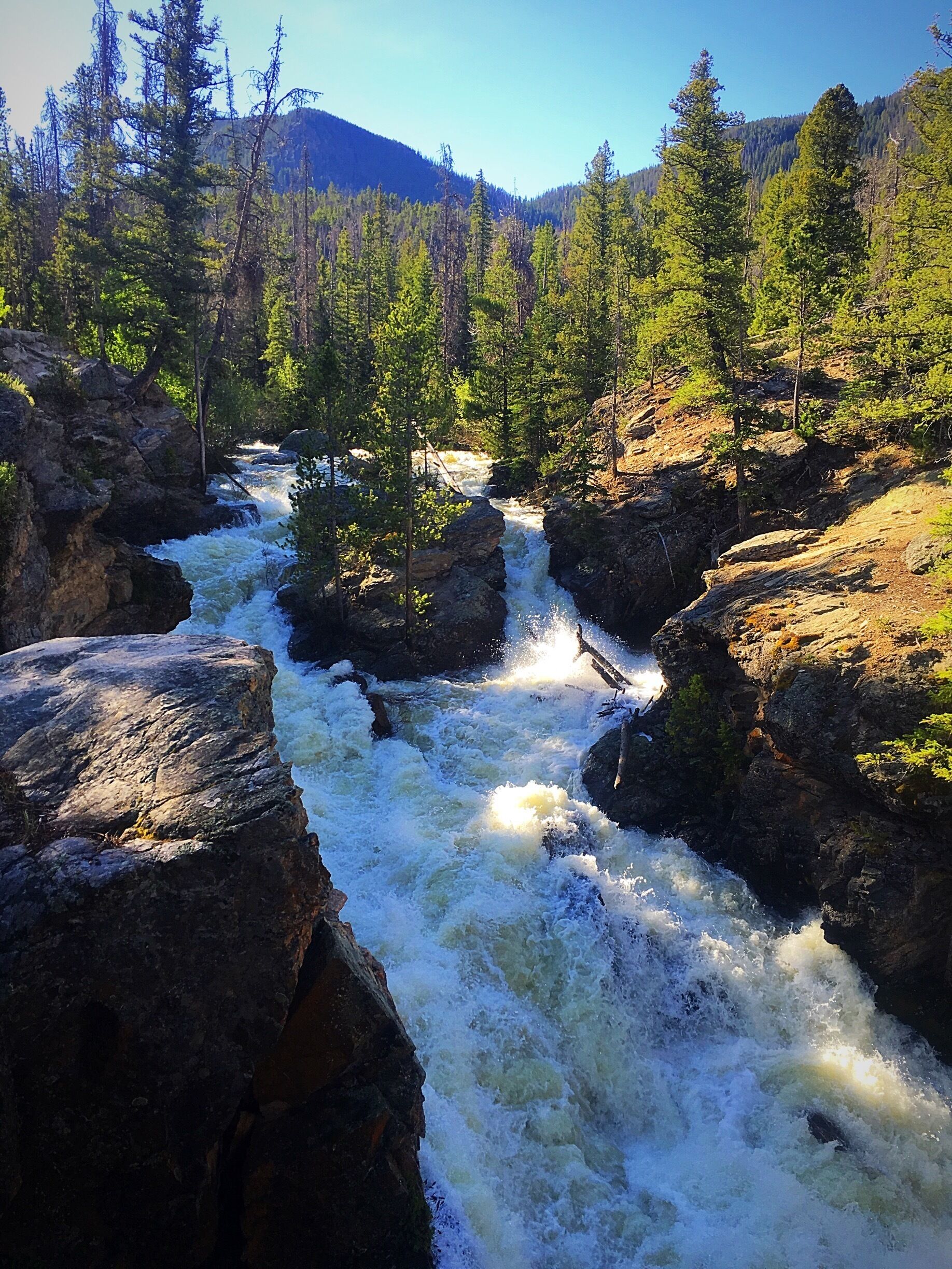 Short little hike to get to the falls just outside of Lake Granby. #hiking