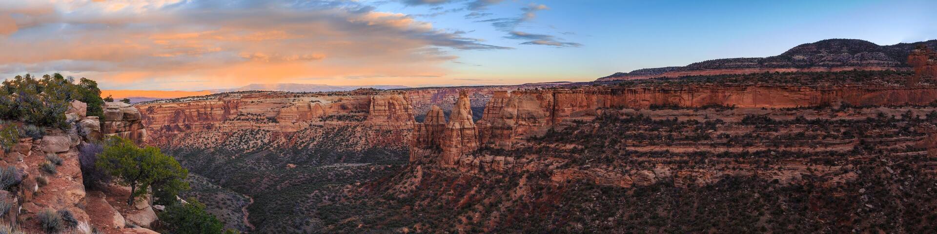 Sunset on the Cliffs of Colorado National Monument, Grand Junction, Colorado