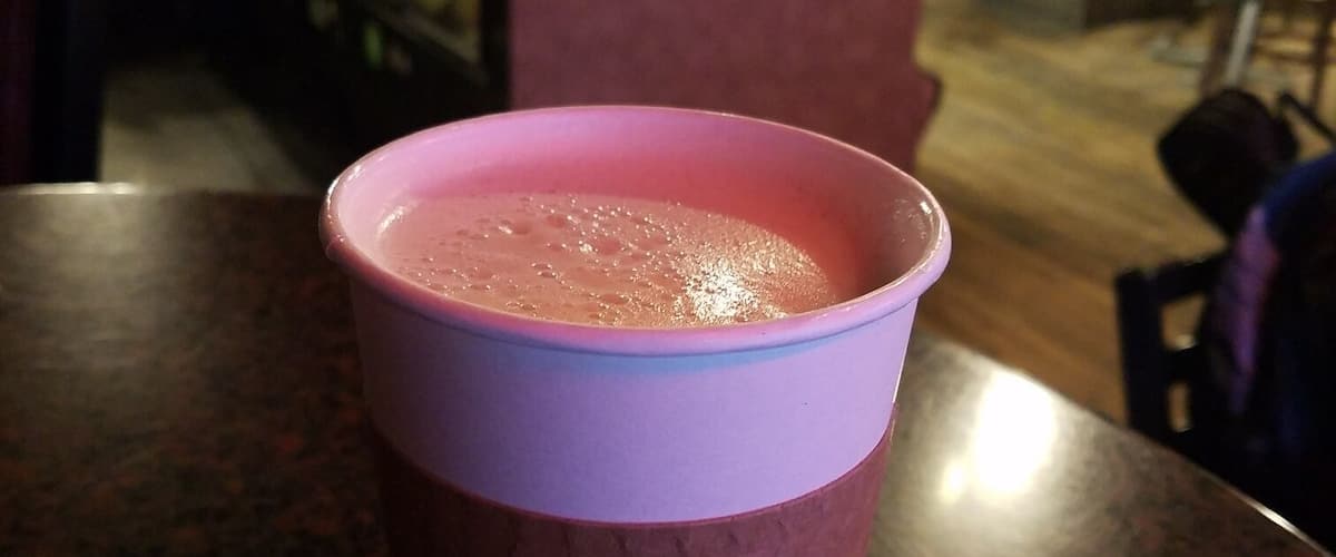 Having a Chai Tea Latte while waiting for friends.