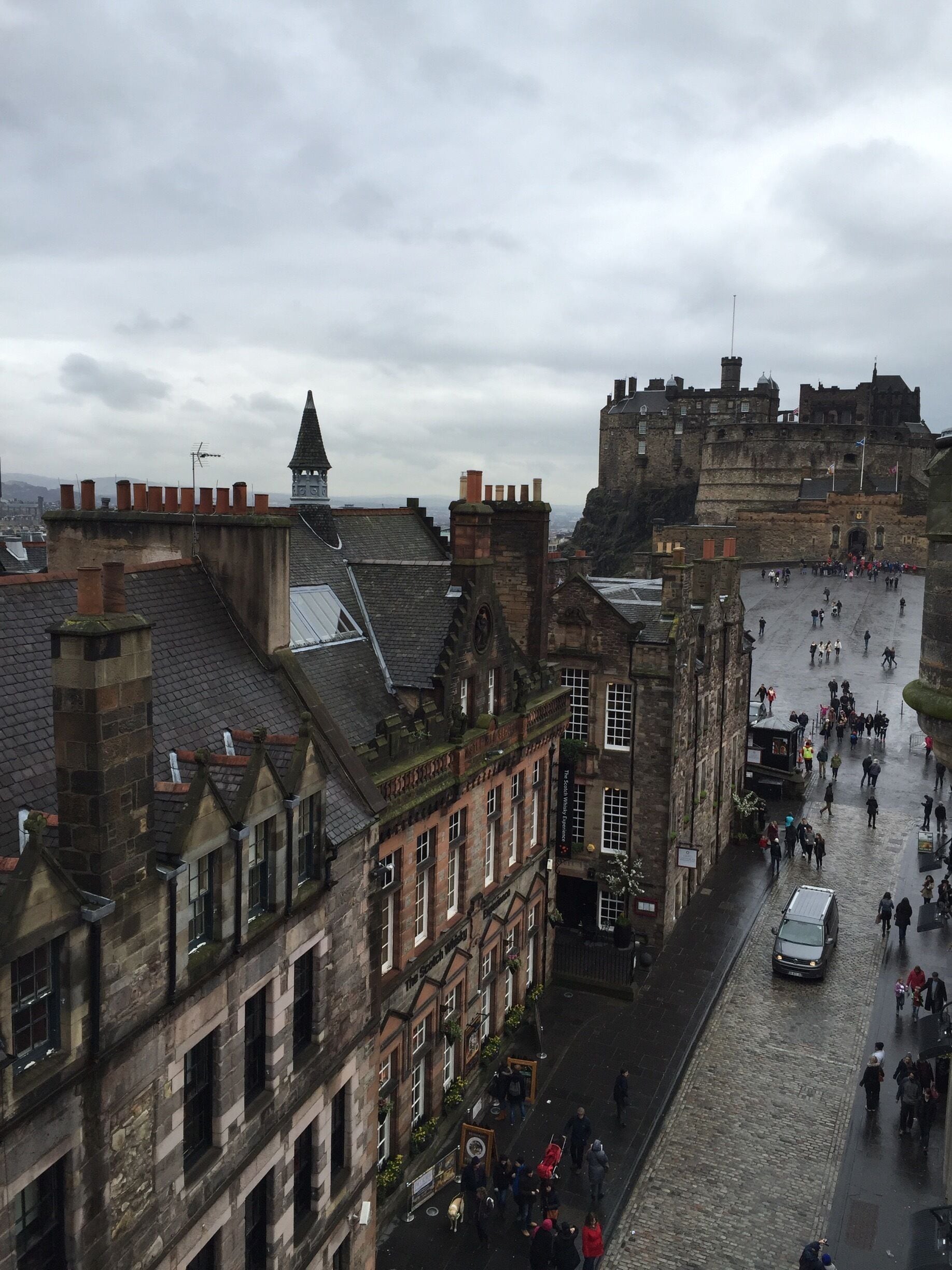 Great view of Edinburgh castle from camera obscura museum. You can get amazing 360 views from the top. 
