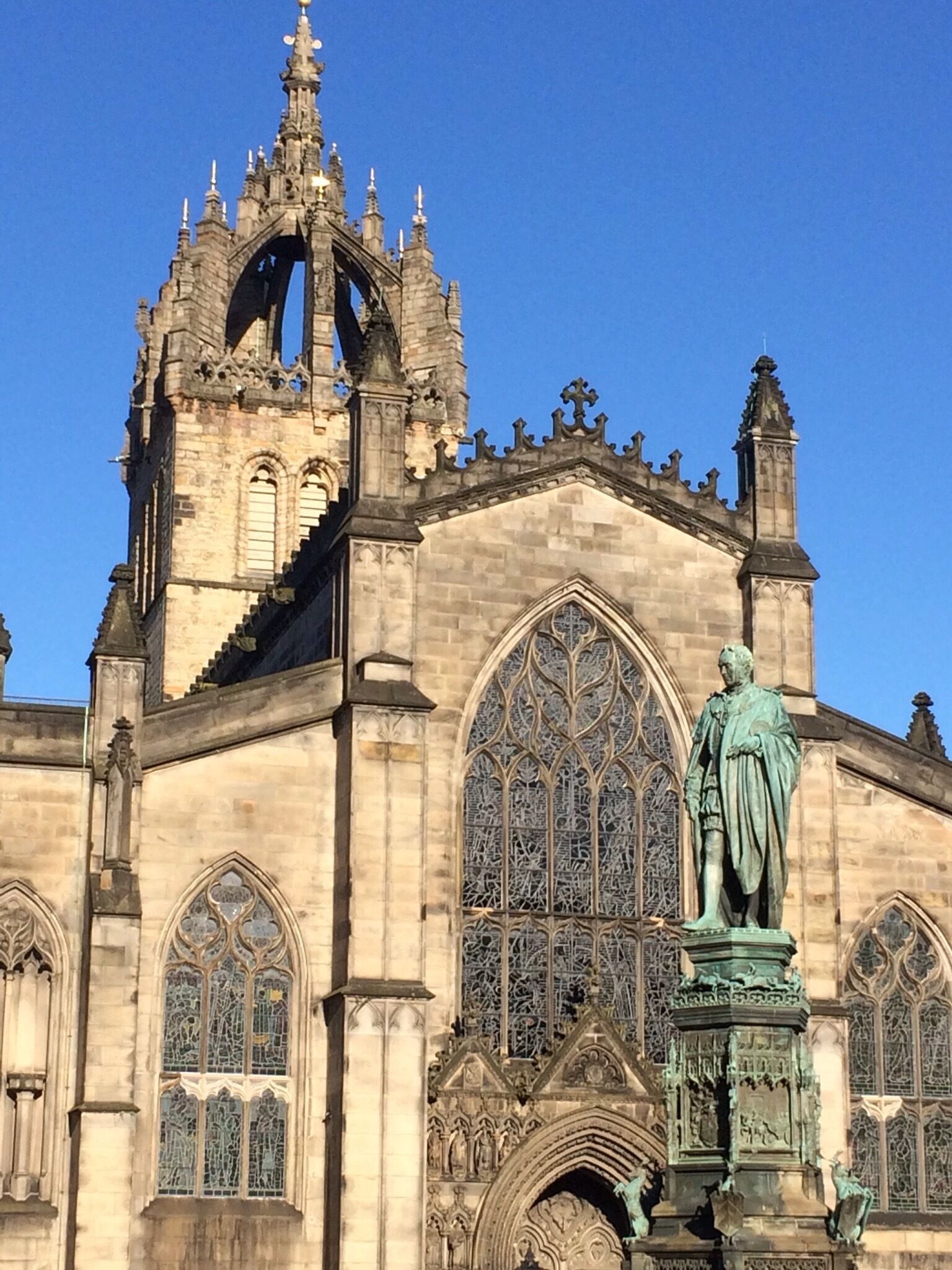 Saint Giles Cathedral on the Royal Mile, Edinburgh. Beautiful stained glass windows can be seen as well as some wonderful architecture. #Details