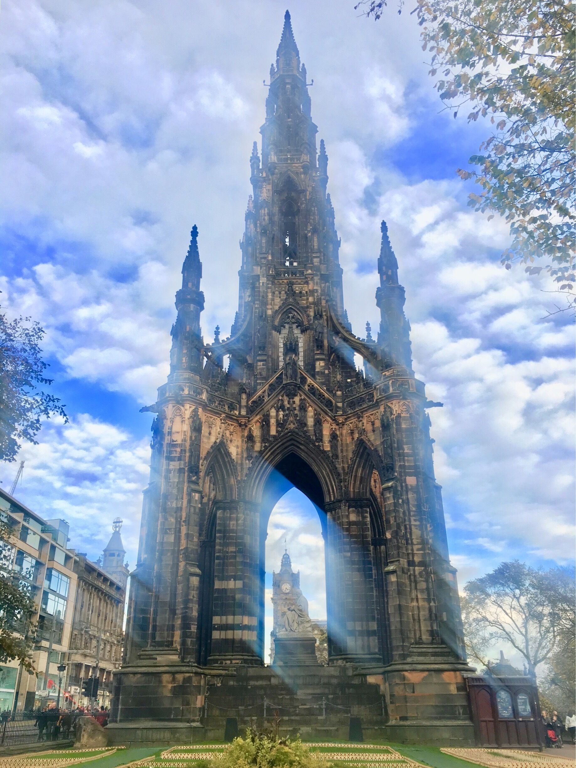 The National Monument of Scotland, on Calton Hill in Edinburgh, is Scotland's national memorial to the Scottish soldiers and sailors who died fighting in the Napoleonic Wars. It was intended, according to the inscription, to be "A Memorial of the Past and Incentive to the Future Heroism of the Men of Scotland".