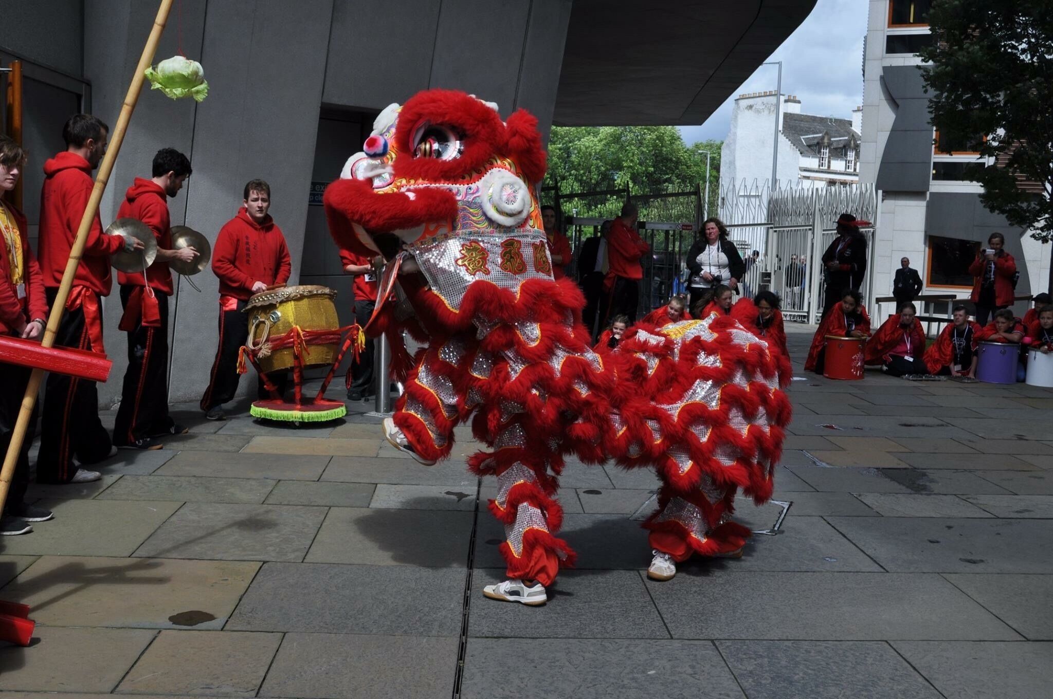 A touch of multiculturalism at the Scottish parliament.
