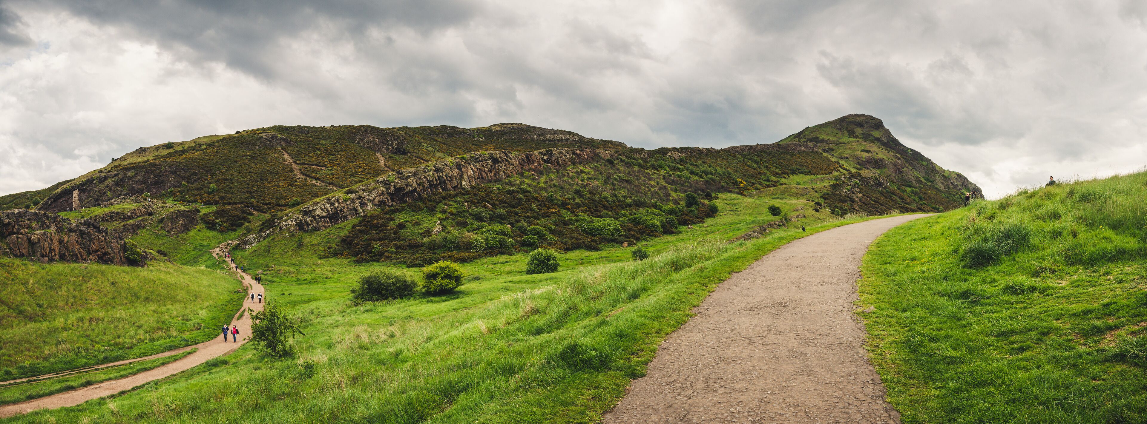Panoramic shot of the Holyrood park in Edinburgh, Scotland. Arthur's seat summit on the right.

#nature