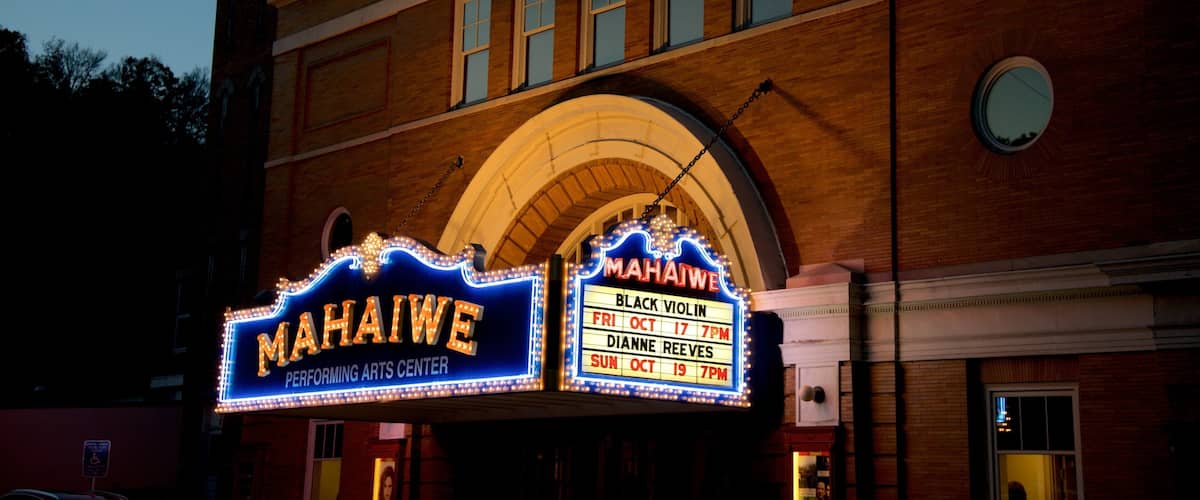 Great Barrington which includes night scenes and signage