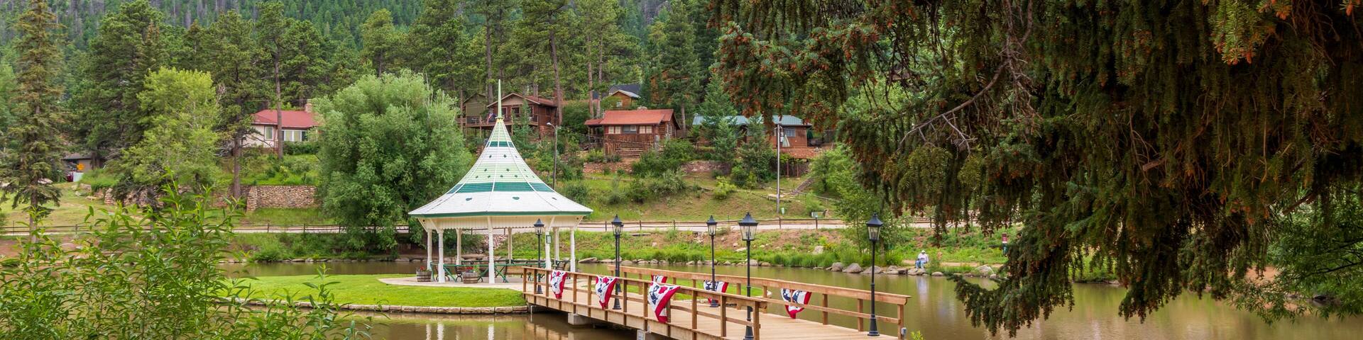 Scenic Gazebo Lake in Green Mountain Falls, Colorado