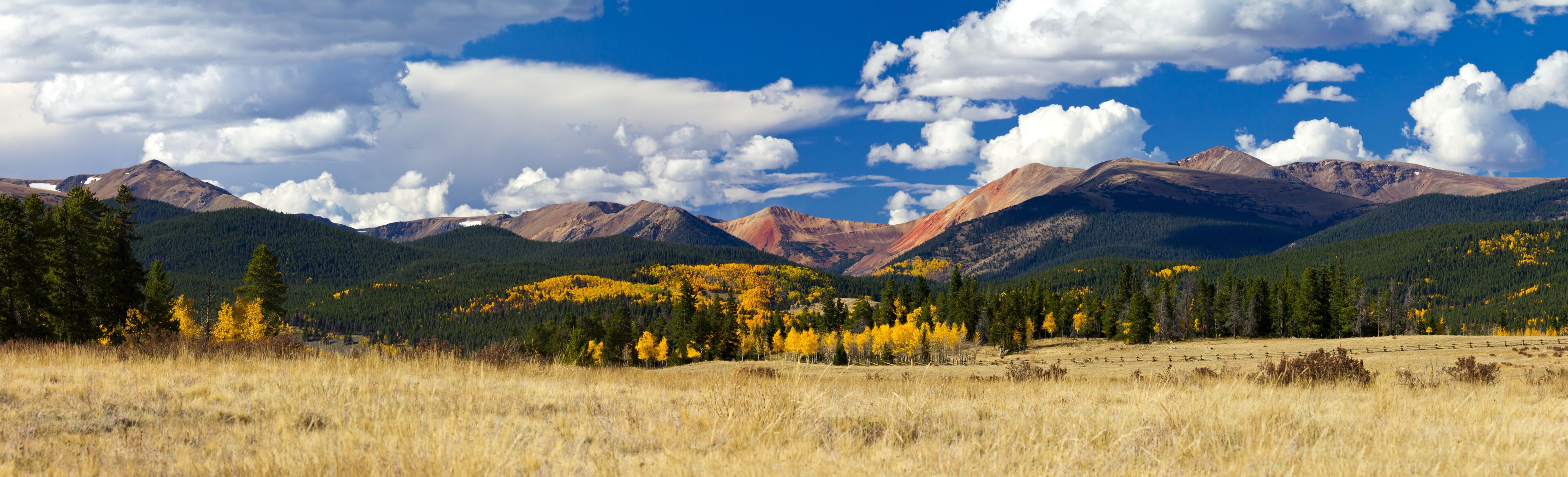 Colorado Rocky Mountain Fall Panoramic Landscape