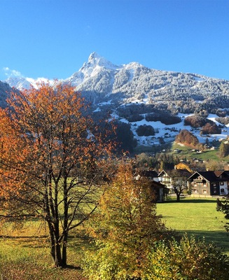 Schruns is a little village in the western part of Austria. It's a great place for skiing, hiking and mountain biking. This picture was taken in fall shortly before winter started.