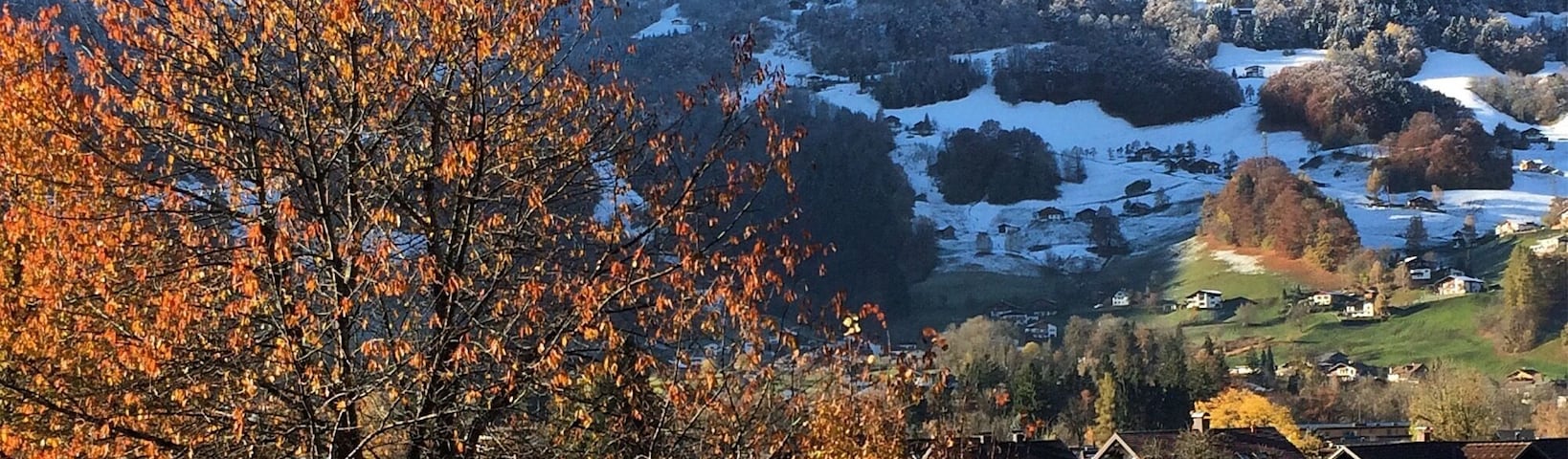 Schruns is a little village in the western part of Austria. It's a great place for skiing, hiking and mountain biking. This picture was taken in fall shortly before winter started.
