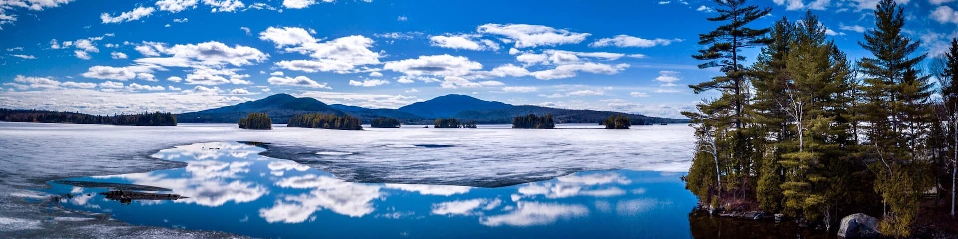 The view of Big and Little Moose Mountains from the end of the Highlands Rd. (Private).