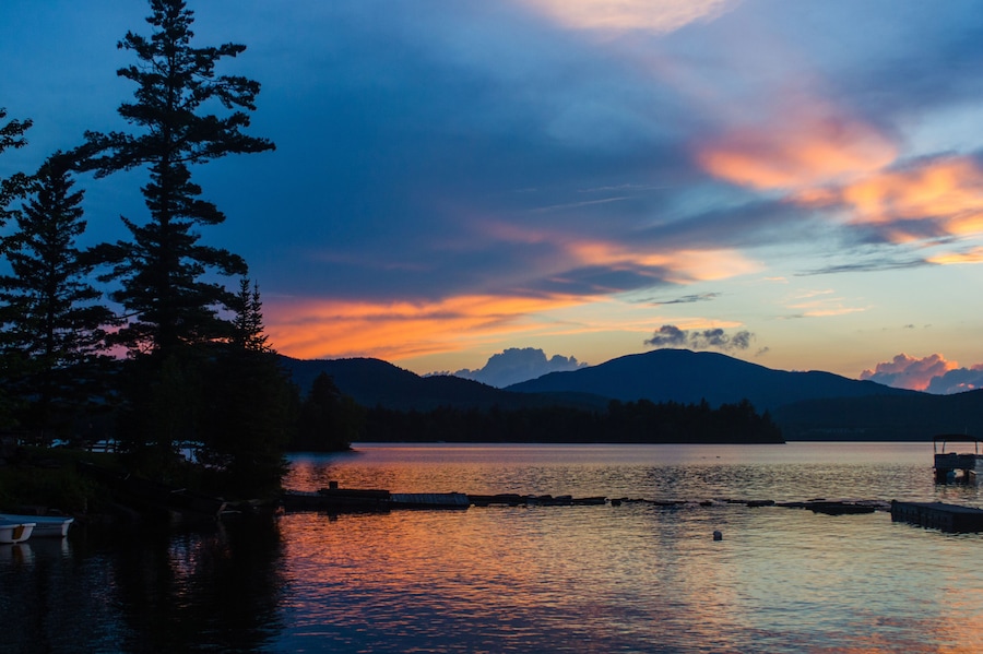 Sunset on Moosehead Lake in Greenville, Maine