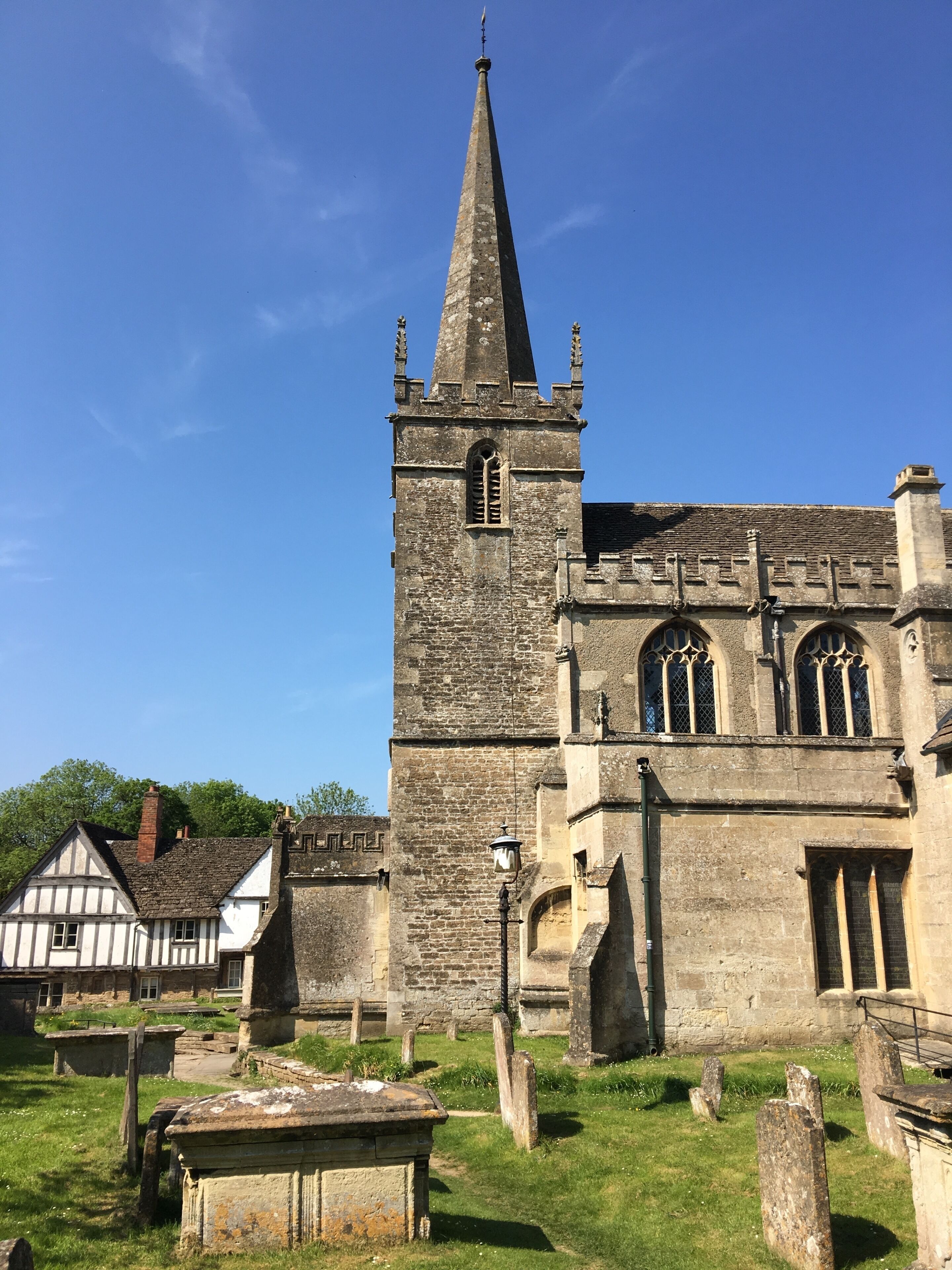 14th century St Cyriac's church in the village of Lacock, Wiltshire. 