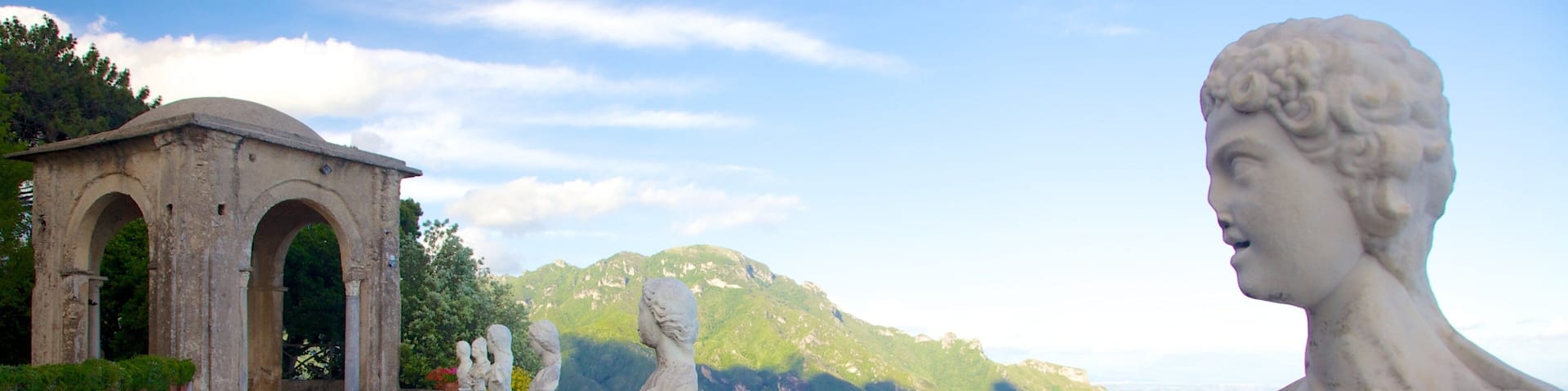 Ravello featuring general coastal views, heritage architecture and a statue or sculpture