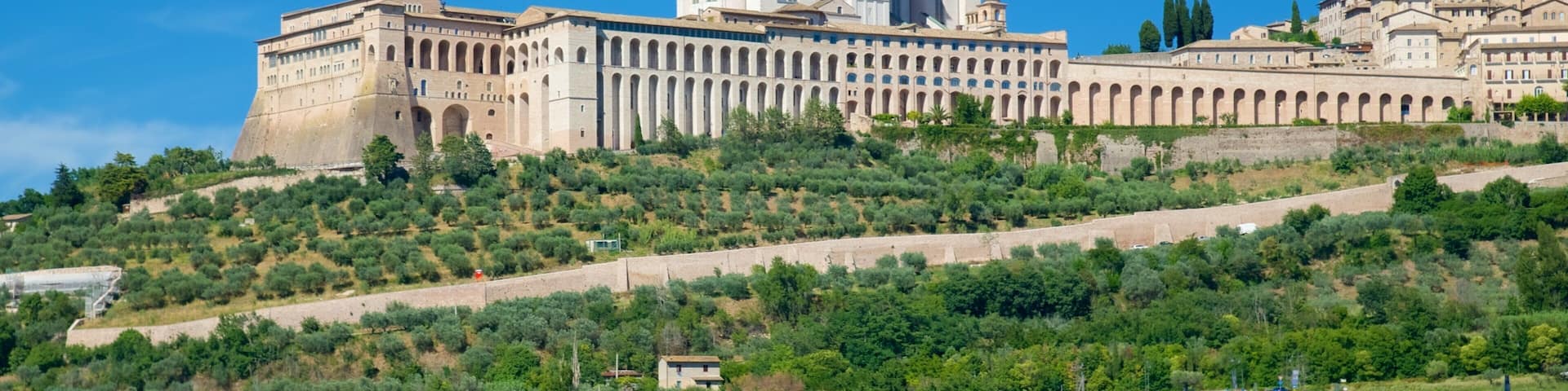 Assisi which includes heritage architecture and farmland