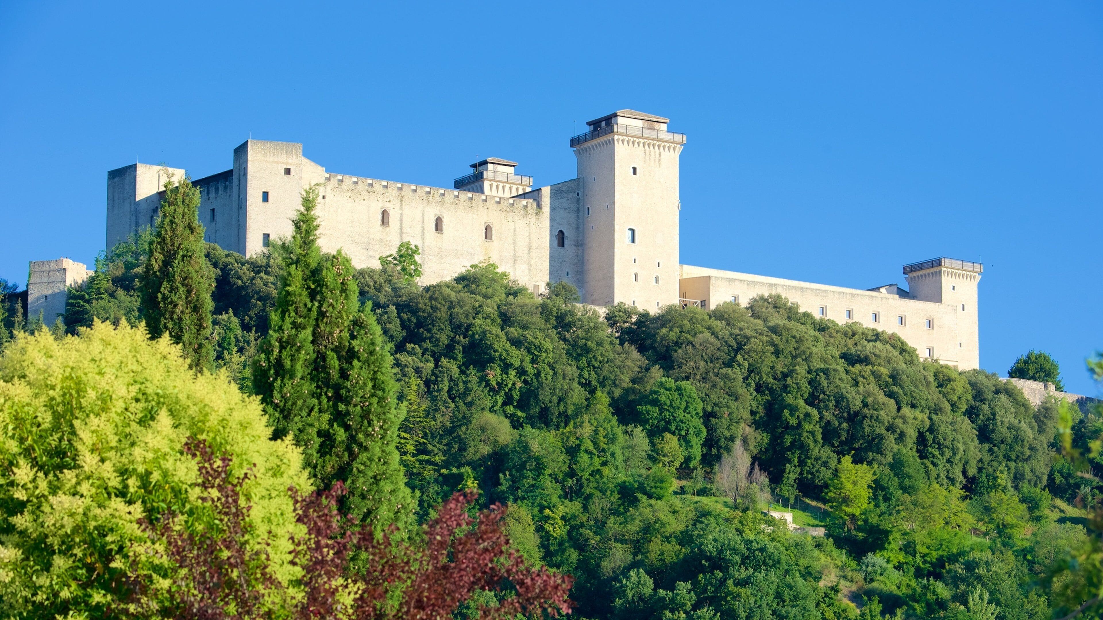 Spoleto showing a castle