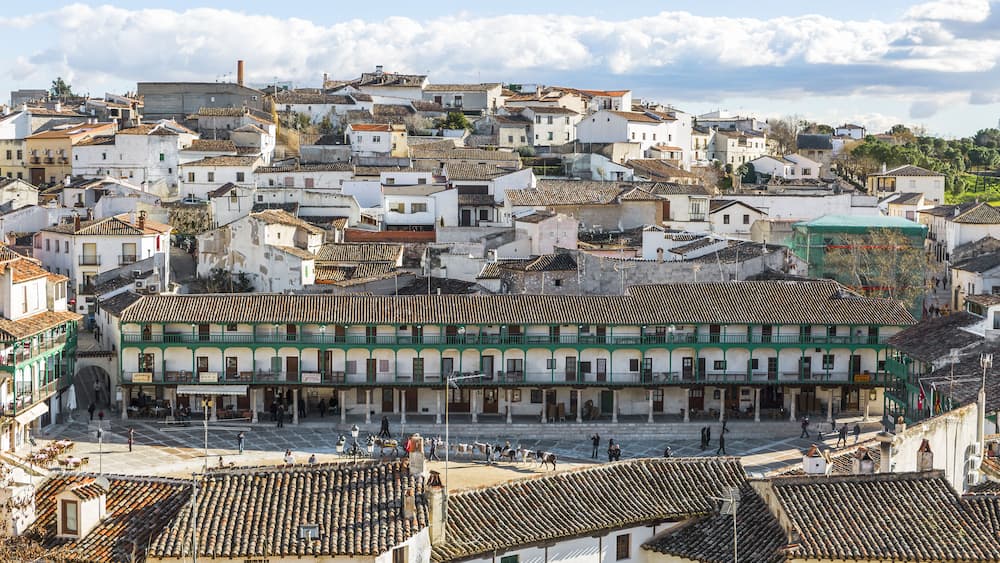 View of chinchon square. Town near Madrid