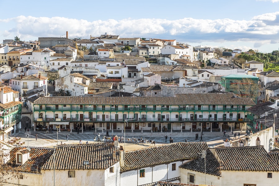 View of chinchon square. Town near Madrid