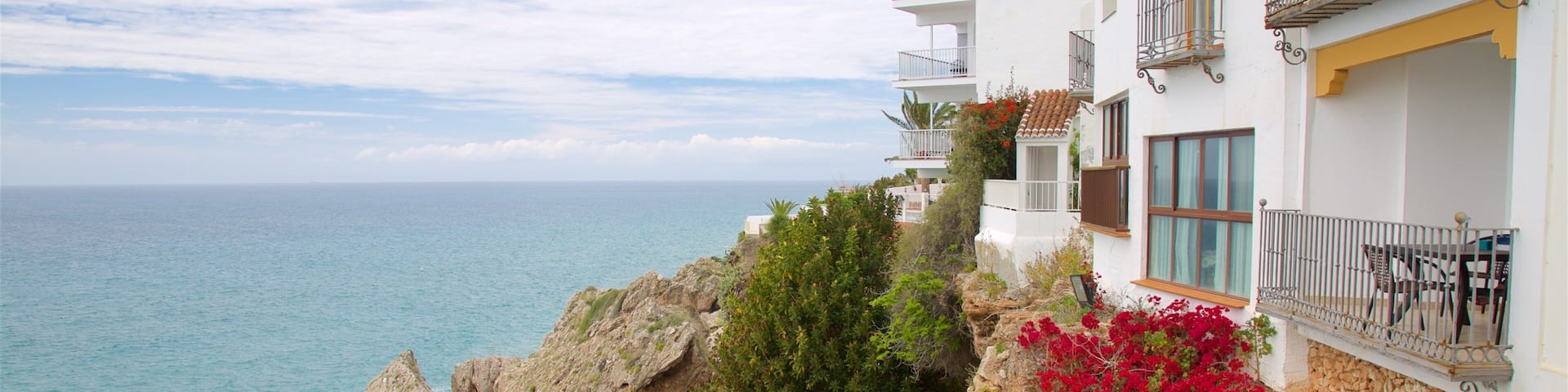 Nerja showing a coastal town, general coastal views and a sandy beach