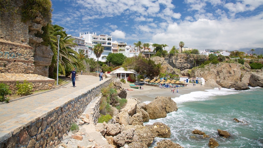 Nerja featuring rugged coastline, general coastal views and a coastal town