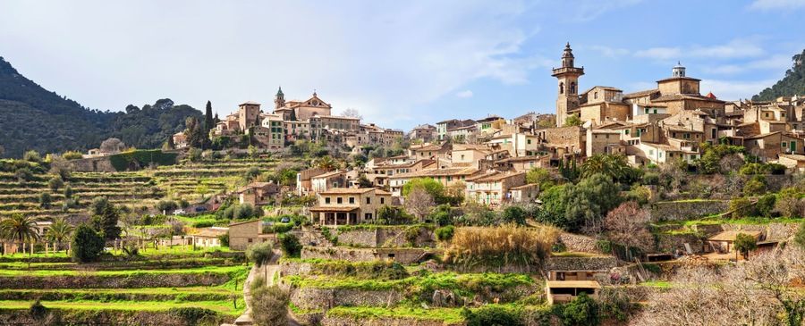 Panoramic Skyline of Valldemossa - Mallorca / SpainValldemossa
