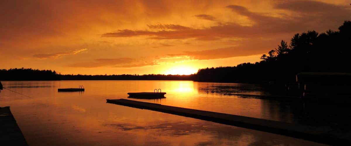 June sunset over Meta Lake.
