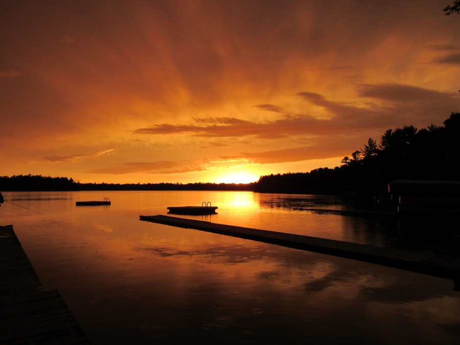 June sunset over Meta Lake.