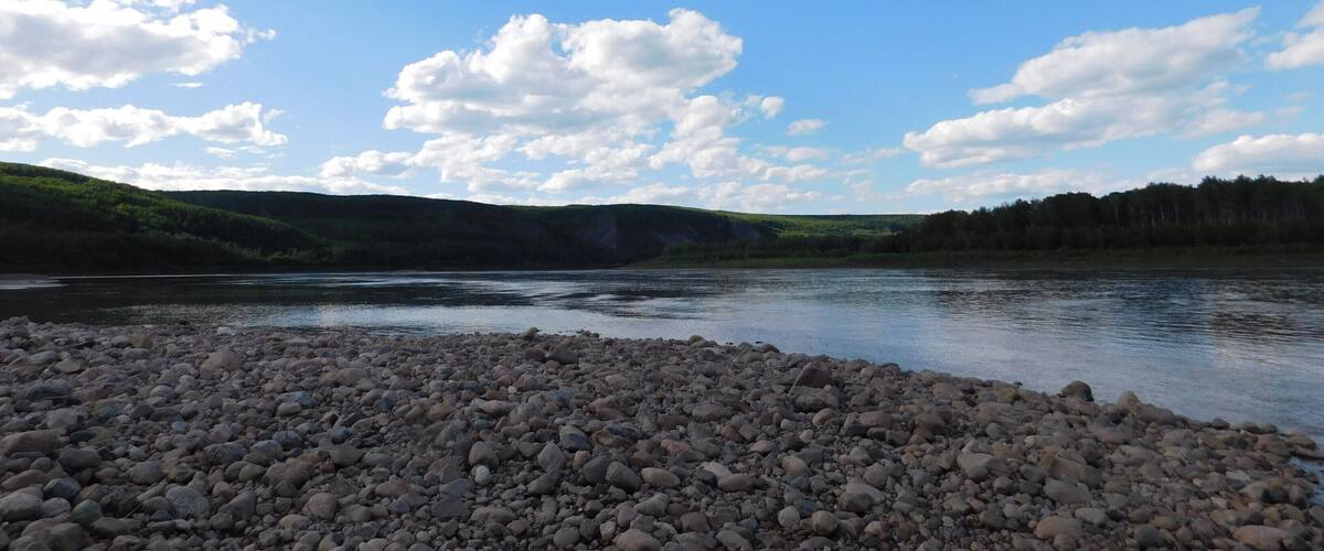 Beautiful clue water, and where the Peace River and Notikewin rivers met.