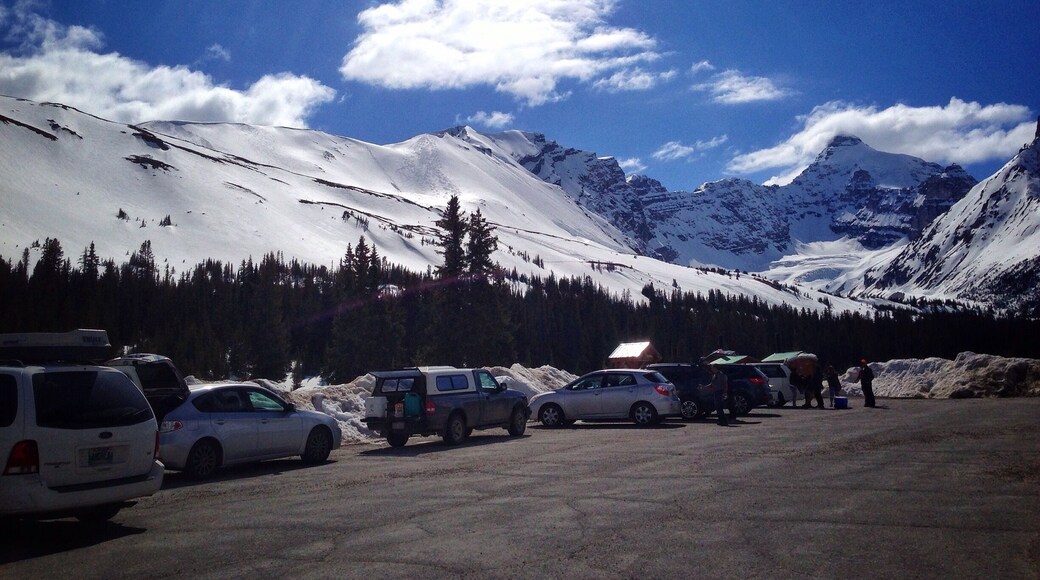 Just before you arrive at this location, you drive up a very steep road along the sides of the mountain which are winding and for some people your ears may pop. This was an excellent view as you are surrounded by 360 degrees of snow capped mountains.