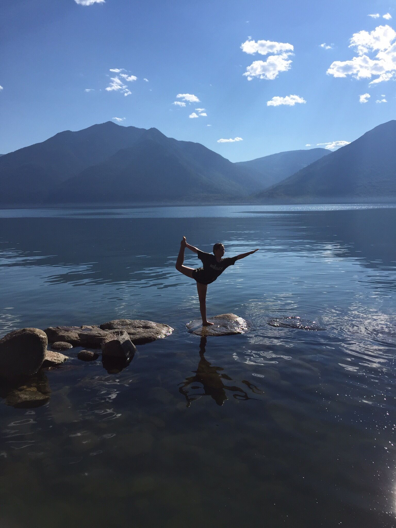 My niece at KootenayLake British Columbia