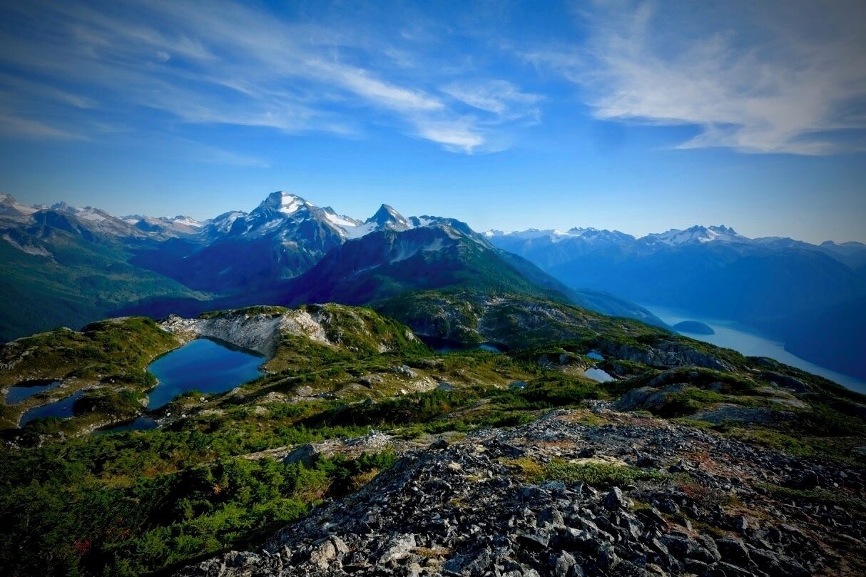 at the lookout. End of hike after M Gurr lake. North and South Bentinck Arm 