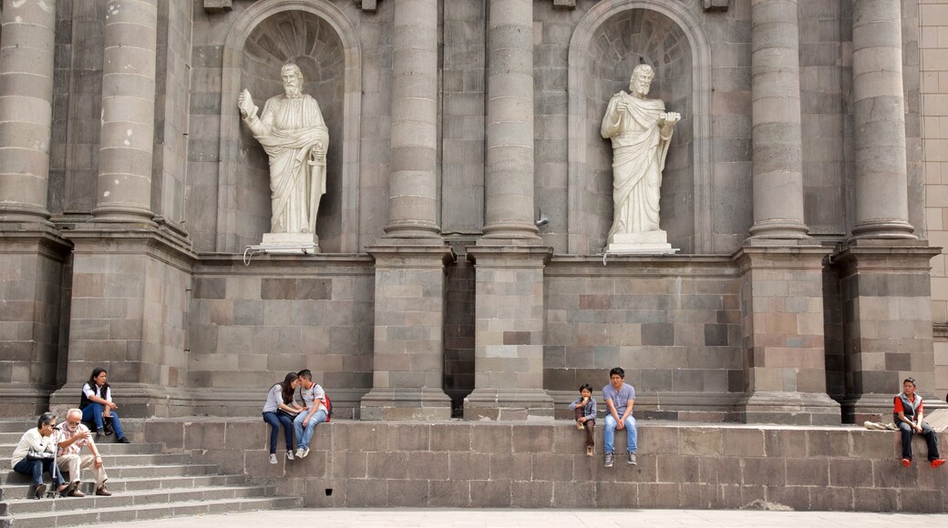 Mexico, Estado de featuring a statue or sculpture, heritage elements and street scenes