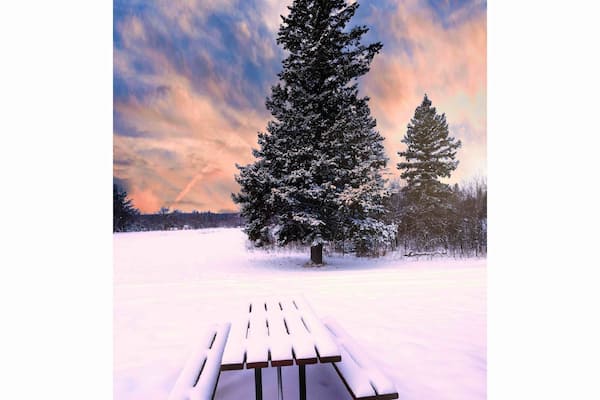 Just off of a car park, in fact there is a picnic area just behind me.