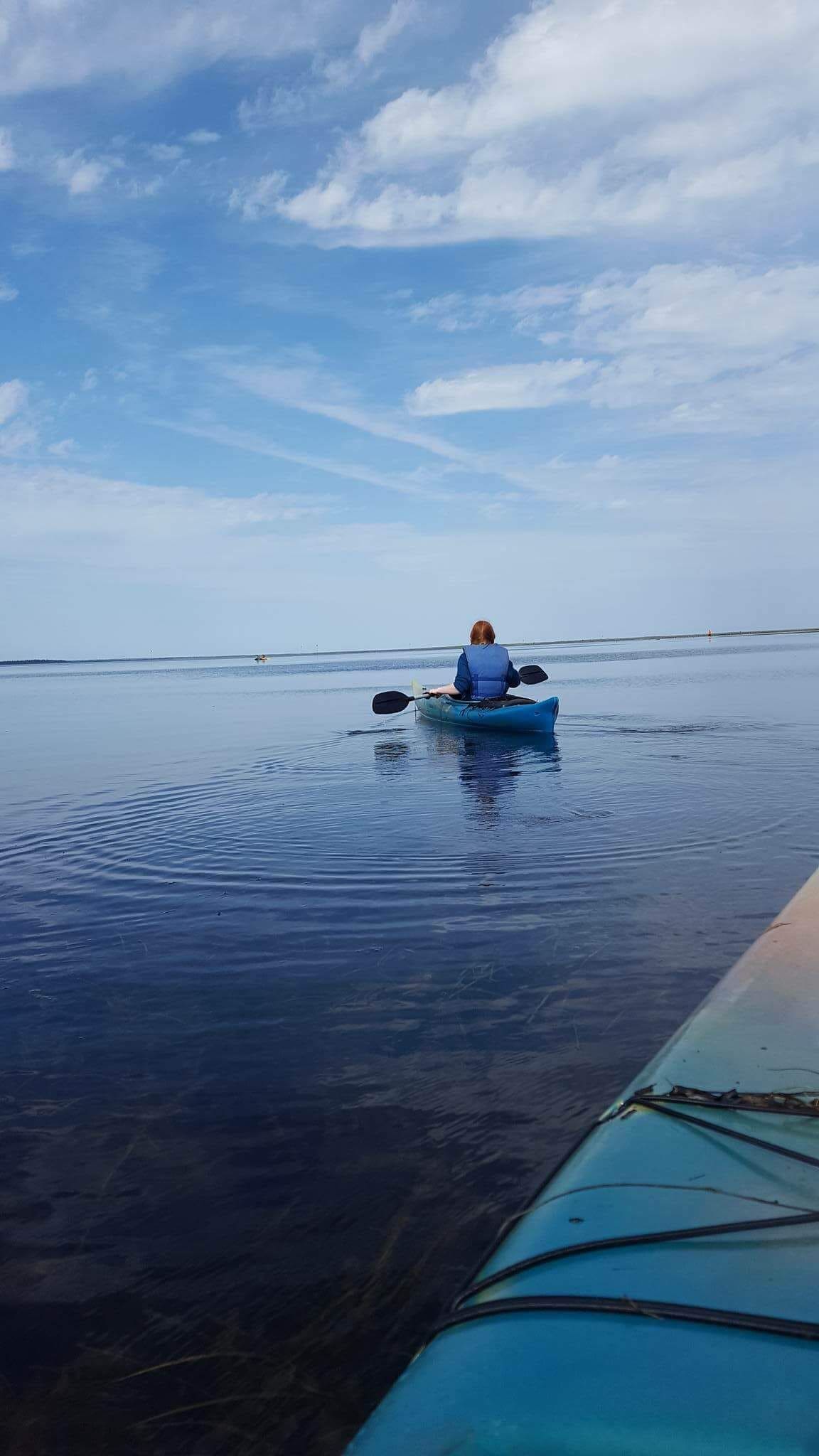 Beautiful open view of water and sky.