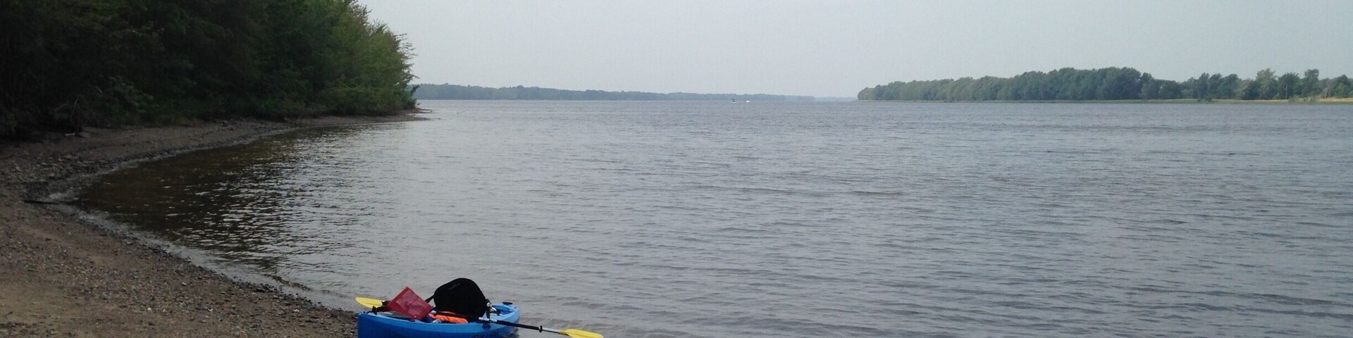 Kayaked for 30km on the St John River, New Brunswick in August 2014.