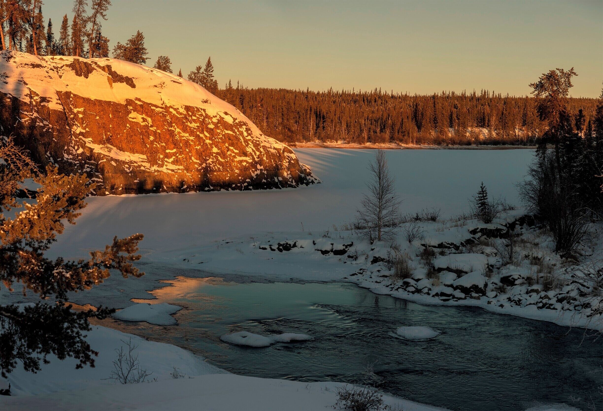 To say this was a winter wonderland would be an understatement. The snow is extremely dry you can't make a snowball.  Everywhere you look snow covers the ground. The sun, when it does come up only barely rises above the horizon to shine light. It is so cold here they actually don't get much snow, but what they do get stays until May/June. 