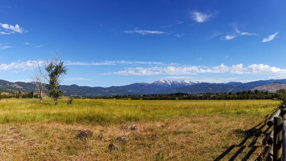 An Old Fence By a Field in Halfway, Oregon