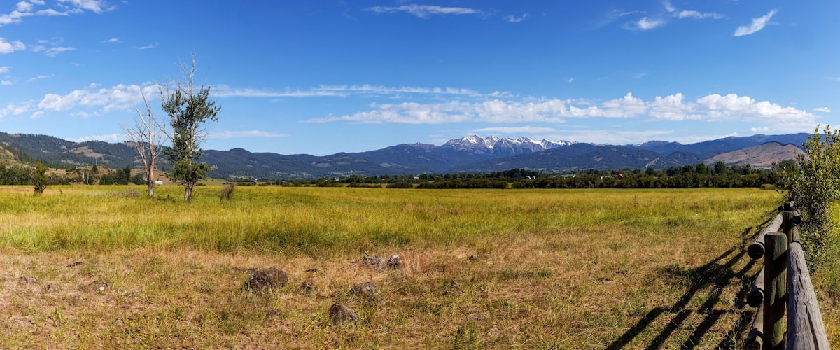 An Old Fence By a Field in Halfway, Oregon