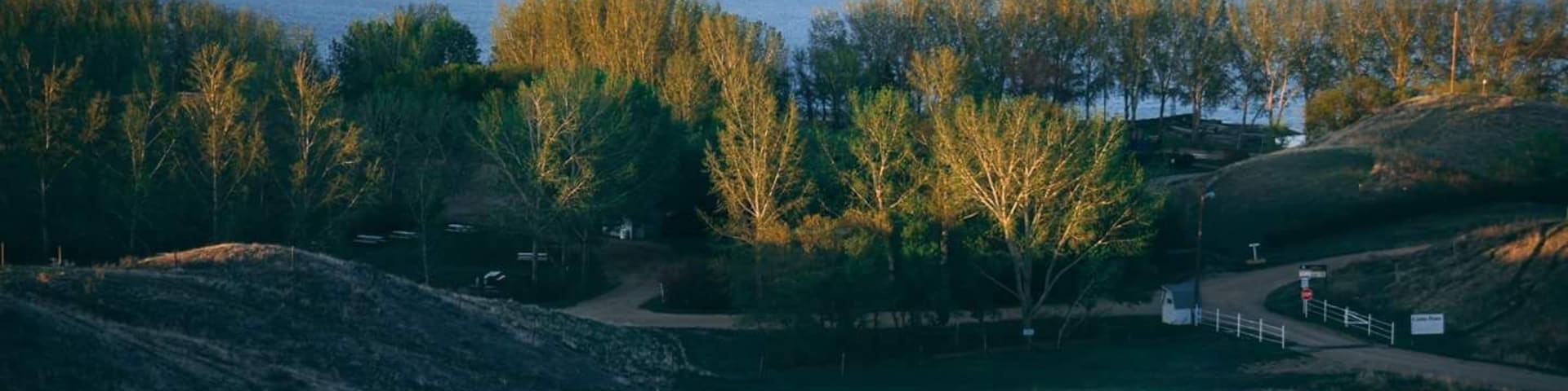 Looking down over Cabri Regional Park towards South Saskatchewan River at sunset #aboveitall