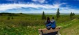 We are at the Lookout Point with an elevation of 1275m. This spot is the best in the park where you can see the vast Saskatchewan prairies. Before sunset is the best time to be there unless it's windy and rainy. It's so relaxing up there😎