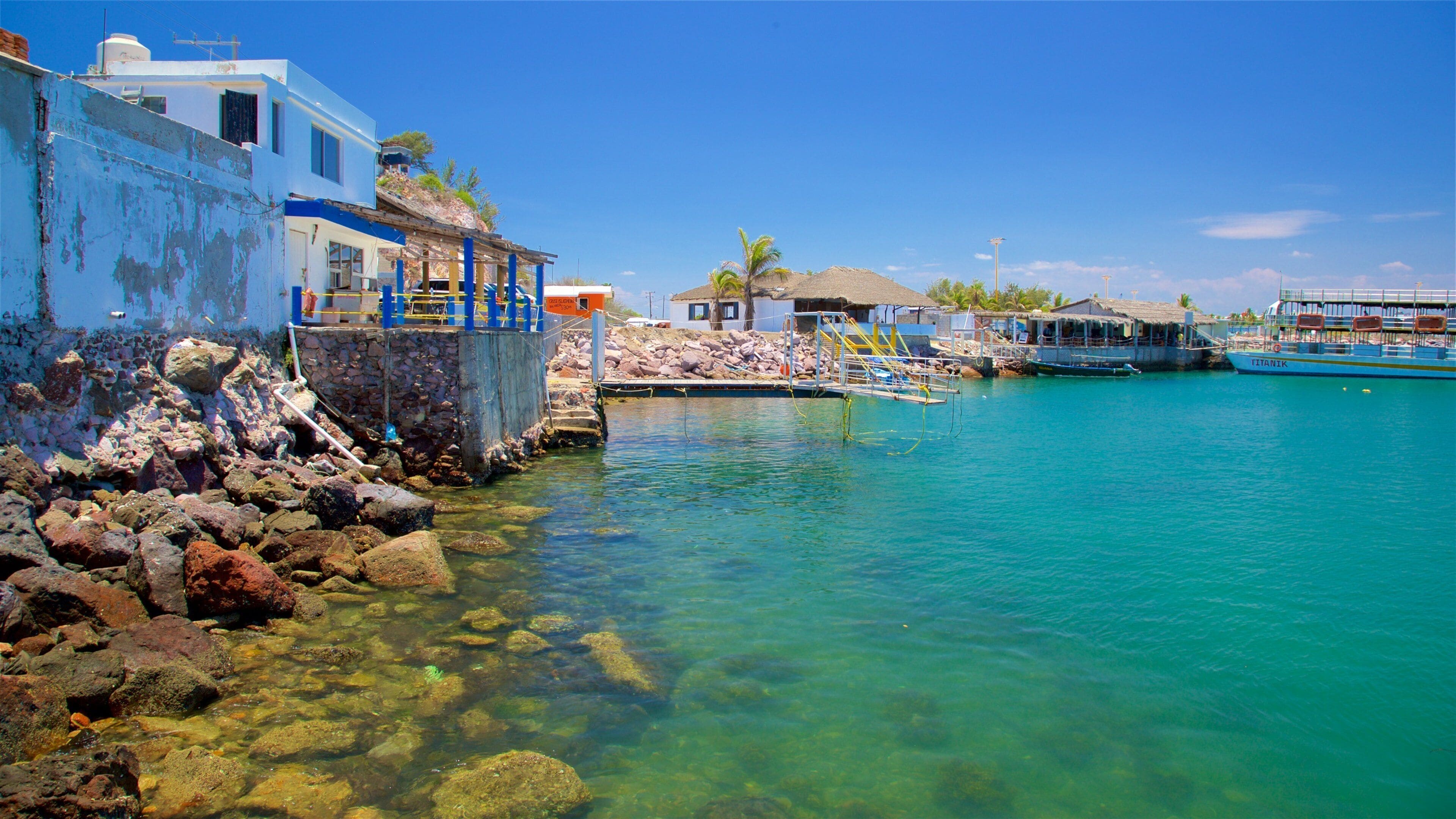 Mexico som viser stenete kystlinje og kyst