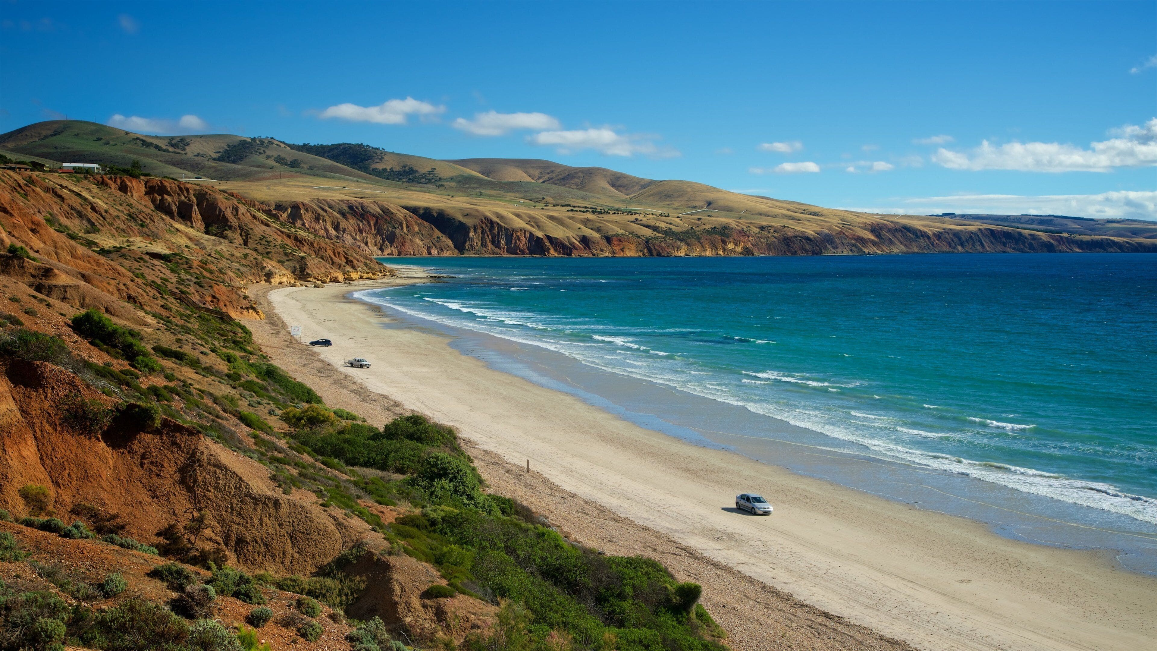 South Australia showing a sandy beach, general coastal views and vehicle touring