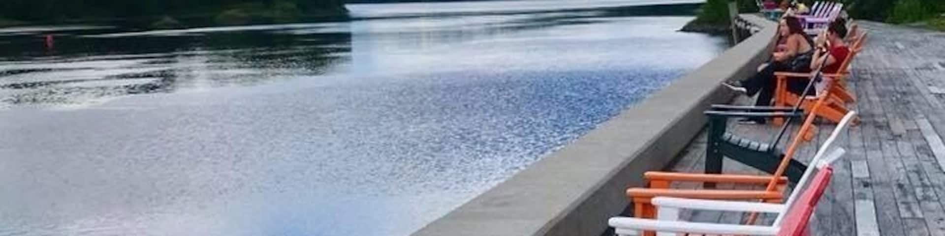 Sitting along the Kennebec River in Hallowell , ME is this nice little place to sit and enjoy the peace and quiet that is so much a part of Maine life