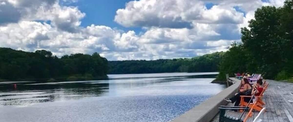 Sitting along the Kennebec River in Hallowell , ME is this nice little place to sit and enjoy the peace and quiet that is so much a part of Maine life