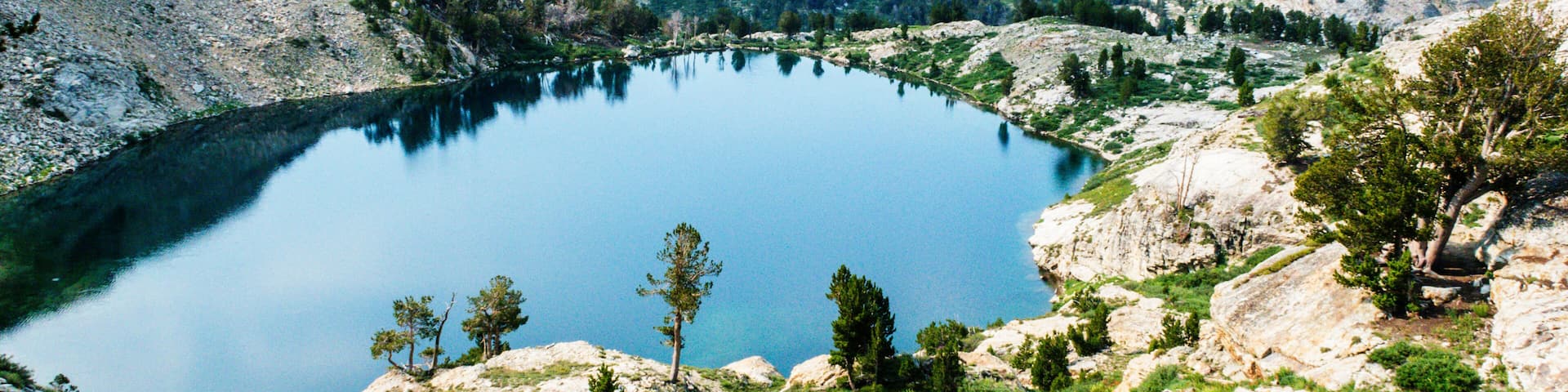 Scenic view of Liberty Lake from The Ruby Crest National Recreation Trail