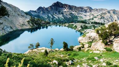 Scenic view of Liberty Lake from The Ruby Crest National Recreation Trail