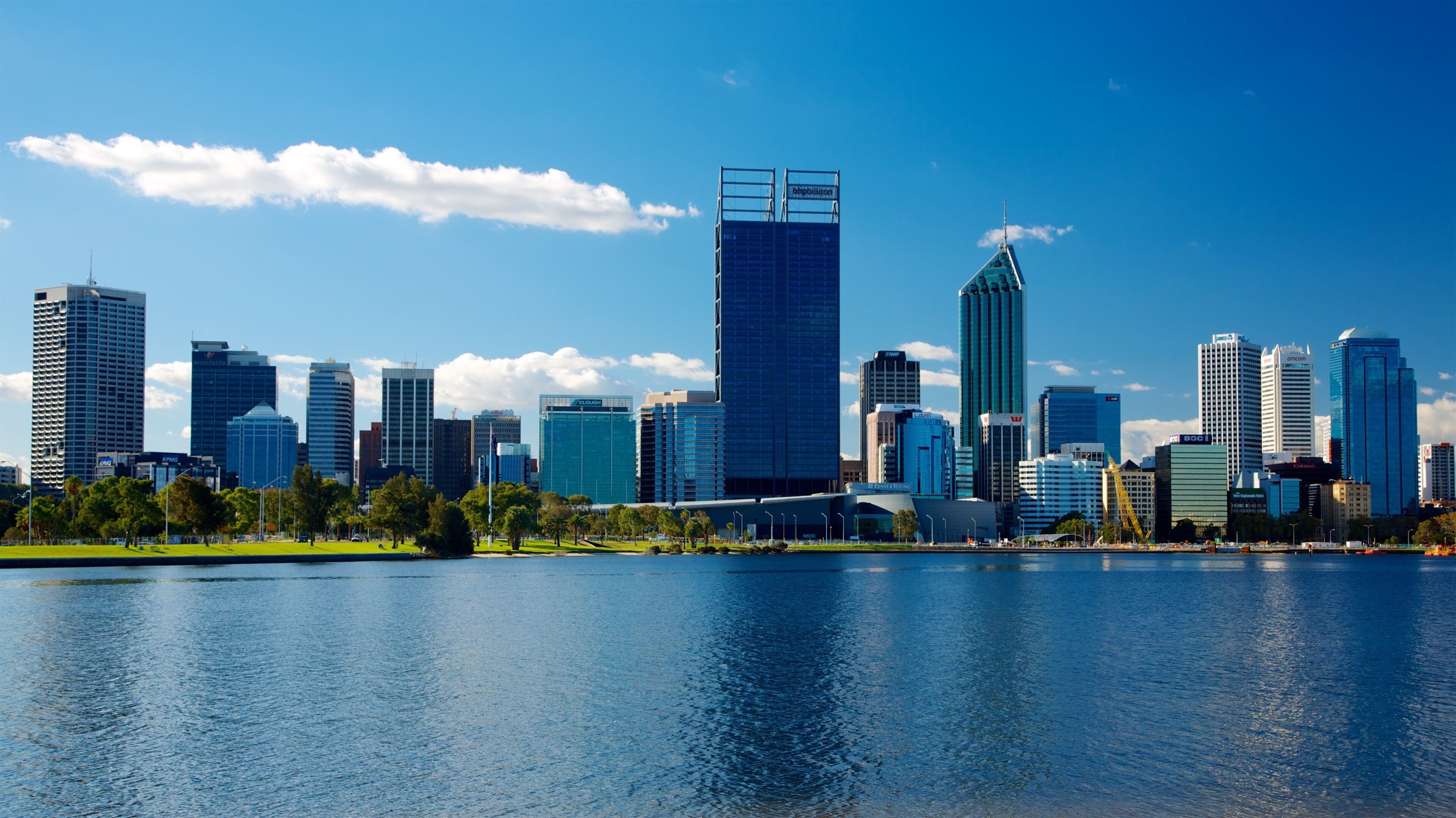 Western Australia which includes a high-rise building, a city and landscape views