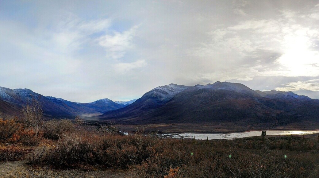 Tombstone really delivered. Mountains and the remains of fall colours with just a hint of snow đ