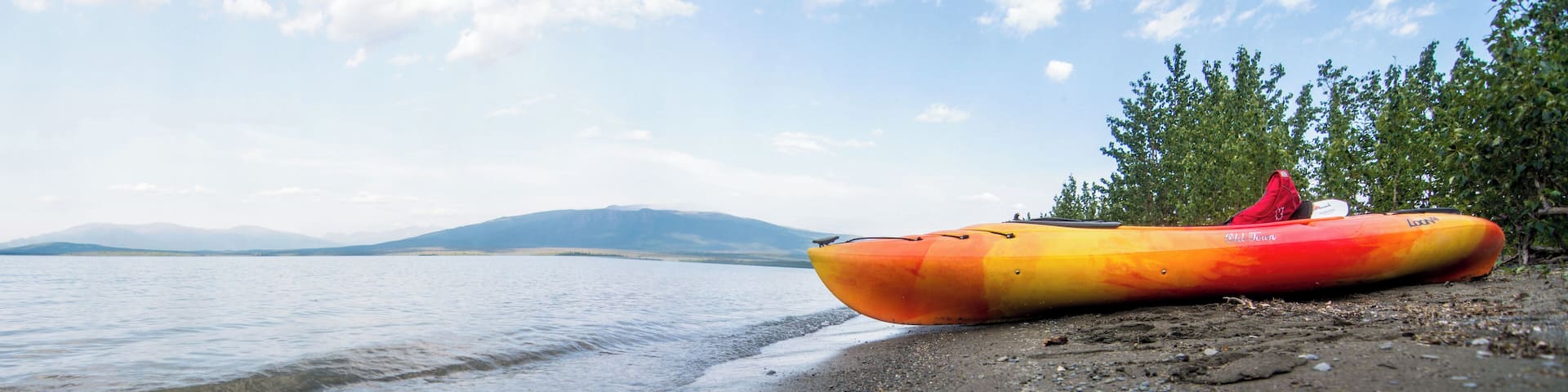 Kayaking this large Lake in the Yukon is a highlight for anyone north of 60 #Adventure