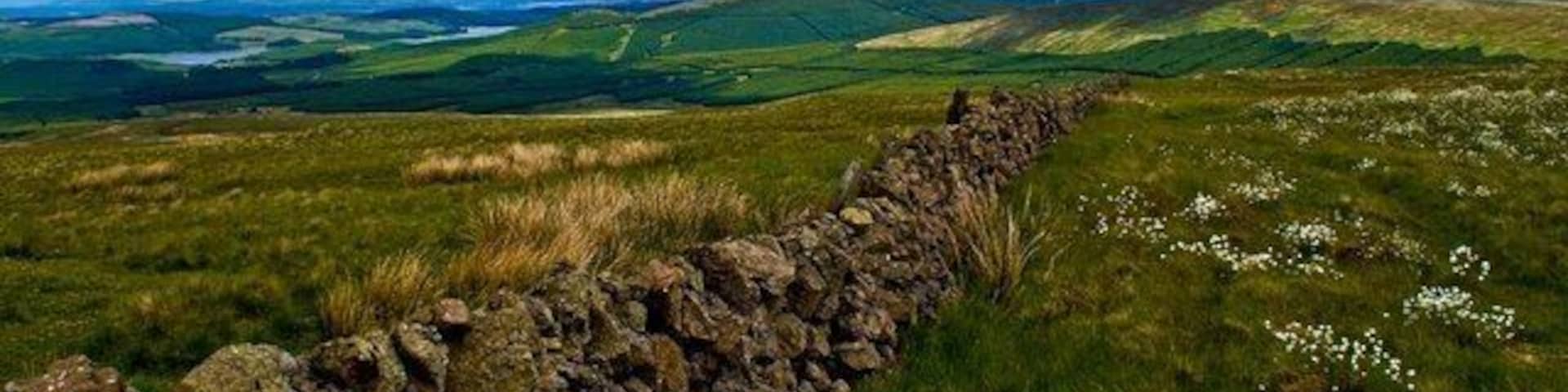 Carron Dam Taken from near the Weather Station at Holehead on the Campsie Fells looking towards the Carron Dam.