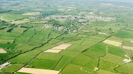 Llanblethian in the picture with it castle and church